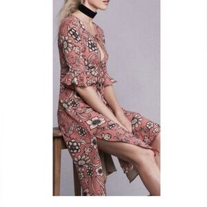 For Love and Lemons Ayla Midi Dress Small